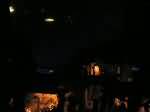 Tre momenti consecutivi con il passaggio della cometa e il riflesso della luna (quasi) piena sul mare. In basso la Nativit.
