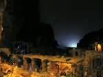 Bagliori dei lampi all'orizzonte