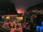 I bagliori al tramonto illuminano il paesaggio